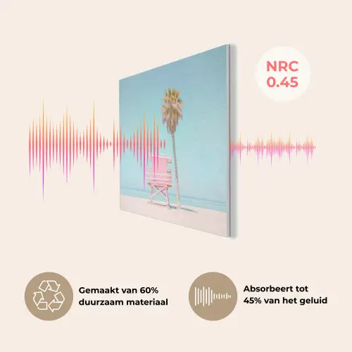 Palmboom - Strandhuis - Roze PET vilt klein -USP_NL