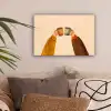 Illustratie - Mokken - Proosten - Bruin canvas 2cm klein -sfeer1