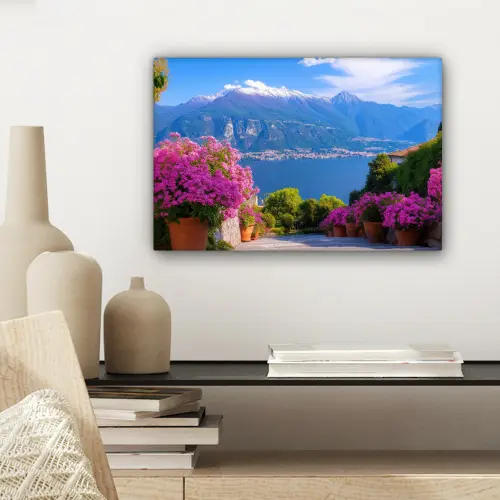 Lake Como - Italië - Landschap canvas 2cm klein -sfeer6