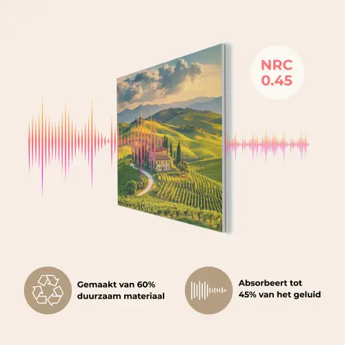 Toscane - Landschap - Wijngaarden PET vilt klein -USP_NL