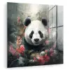 Panda - Wilde dieren - Bloemen - Natuur plexiglas 5mm klein -zzzproduct_nieuw