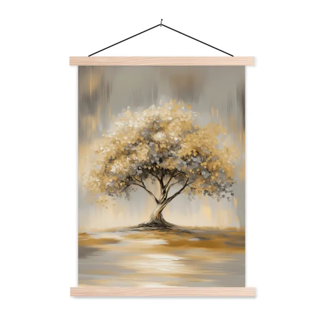 Schoolplaat - Schilderij - Boom - Abstract - Bladeren