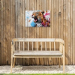 Abstract - Luipaard - Kleurrijk Tuinposter op houten frame 2 cm dik klein -sfeer4