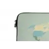Wereldkaart - Realistisch - Kaart laptophoes neopreen klein -detail