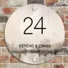 Geschilderd - Klassiek Naambord Rond klein -sfeer2