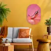 Peper - Disco - Rood - Glitter Wandcirkel Ovaal Forex klein -sfeer4