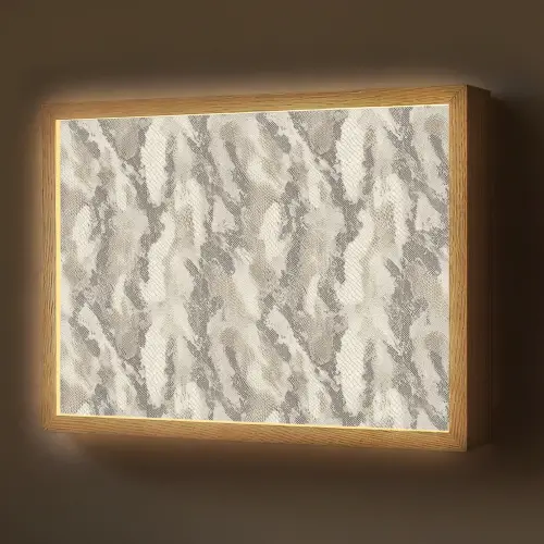 Slang - Patroon - Taupe Light Box met batterij (Wandlamp) middel 907 -z3d_website