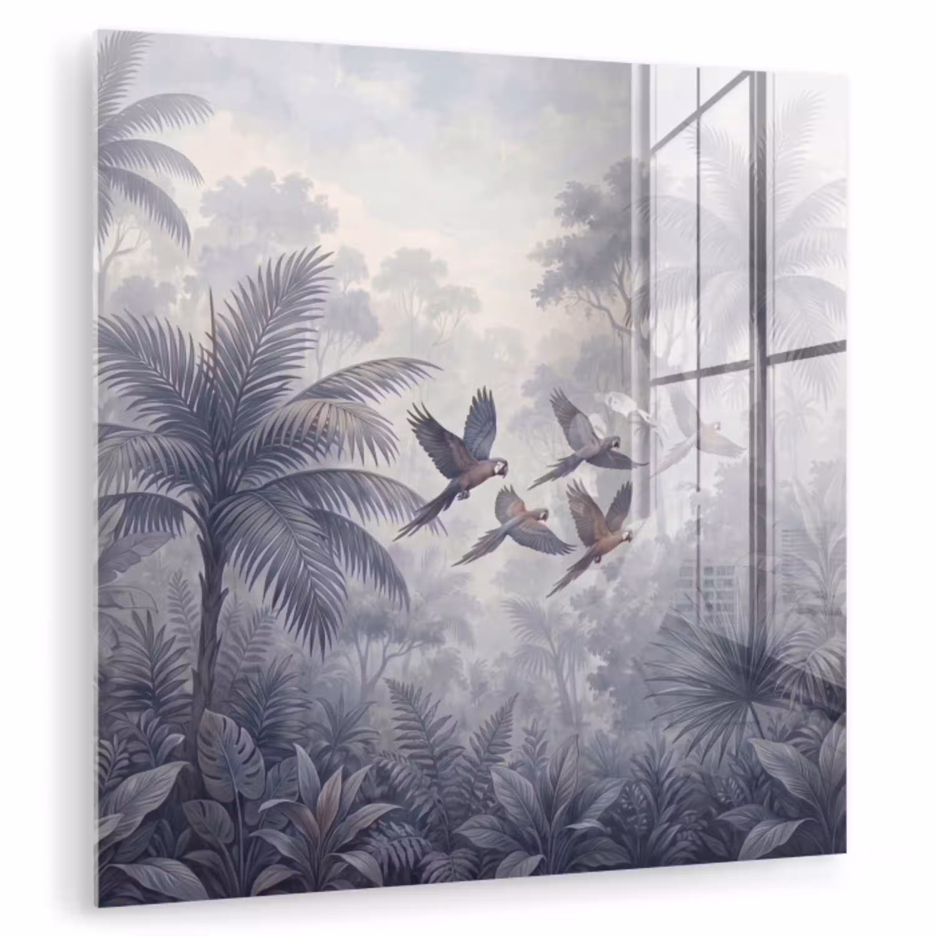 Vogel - Vliegend - Jungle - Vintage - Dieren plexiglas 5mm klein -zzzproduct_nieuw
