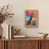 Giraffe - Savanna - Lucht - Gekleurd Light Box met kabel (Tafellamp) klein -sfeer2