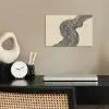 Golvend - Lijnen - Abstract - Silhouet poster papier klein -sfeer1