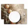 Kerst - Kerstballen - Beige - Goud Placemat vinyl groot -zzsfeer2_Kitchenyeah-website