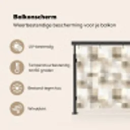 Textuur - Linnen - Beige Balkonbeschermer Duitsland klein 596 -specs_NL