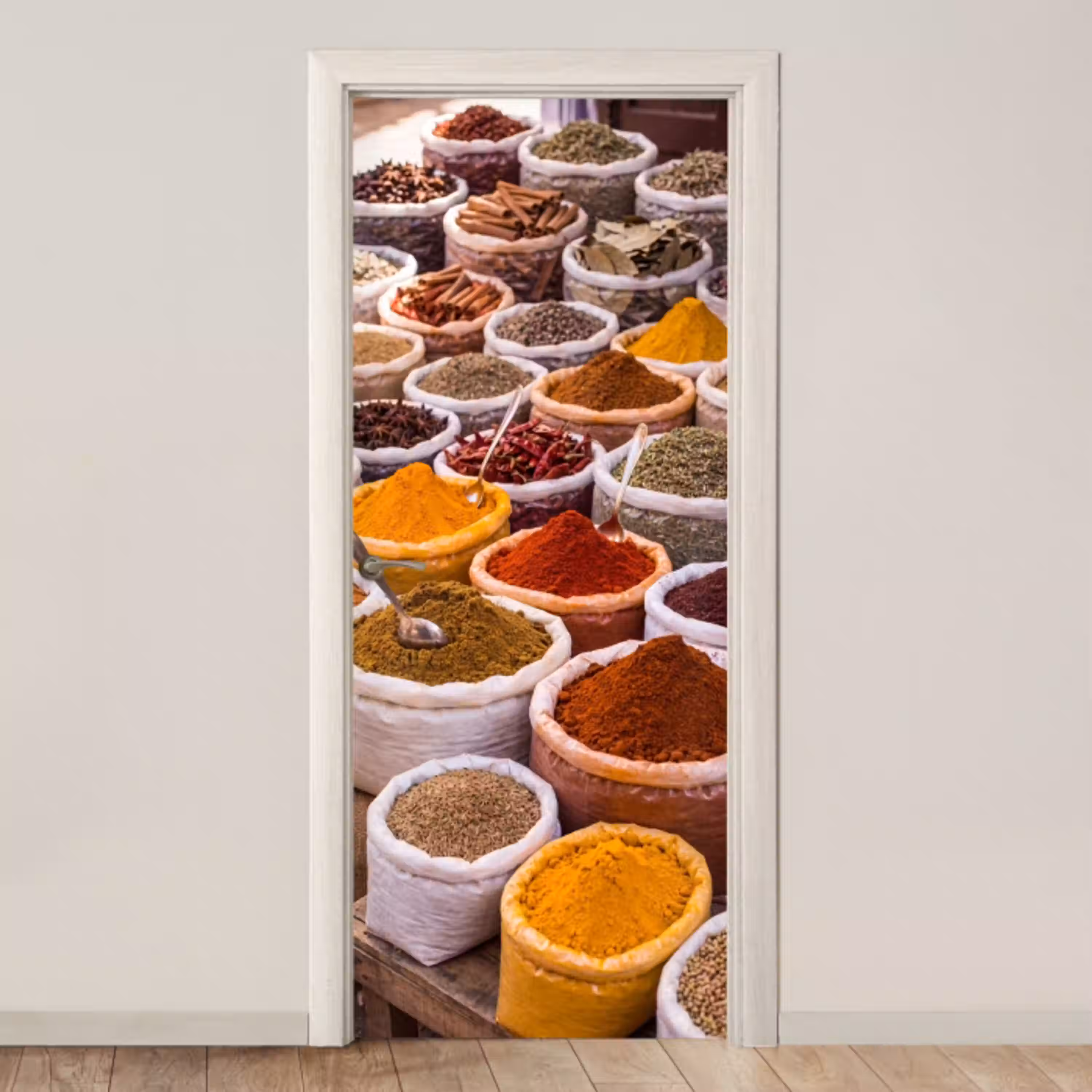 Kruiden - Markt - Eten deurposter klein -3d_beige