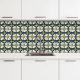 Motief - Tegel - Okergeel keuken achterwand 2 middel 871 -3d