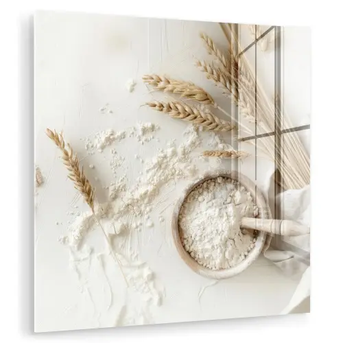 Bloem - Hout - Tarwe plexiglas 5mm klein -zzzproduct_nieuw