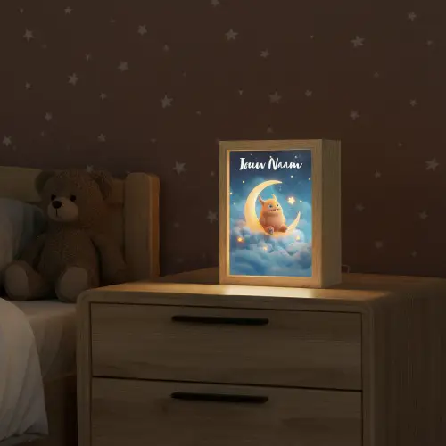 Knuffel - Monster - Maan - Wolken Light Box met kabel (Kinderlampje) klein -sfeer1_kind
