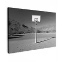 Basketbalpaal - Landschap - Zand - Wit canvas 2cm klein -z3d