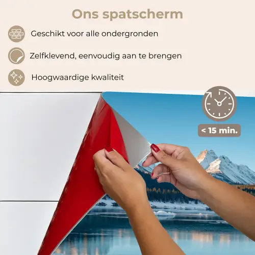 Landschap - Winter - Meer - Bergen - Uitzicht - IJs keuken achterwand spatscherm klein -spatscherm_NL