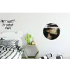 Gezicht - Vrouw - Zwart - Abstract Wandcirkel aluminium klein -kinderkamer