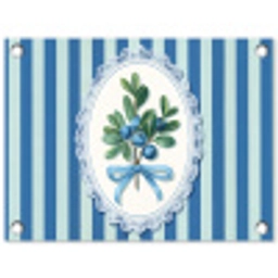 Illustratie - Bessen - Blauw - Strepen tuinposter los doek klein -3d