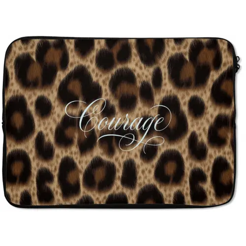 Luipaardprint - Bruin - Courage - Sierlijk laptophoes neopreen klein -zkaufland3dotto