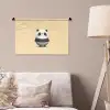 Panda - Beige - Minimalistisch Wandkleed katoen klein -sfeer4