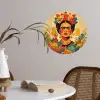 Vrouwelijk - Bloemen - Sieraden Wandcirkel behangsticker klein -sfeer3