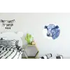 Illustratie - Koe - Blauw Wandcirkel aluminium klein -kinderkamer