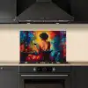 Wijn - Vrouw - Sfeervol - Kleurrijk keuken achterwand spatscherm klein -sfeer1