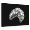 Croissant - Metaal - Zilver Textielframe zwart klein -3d