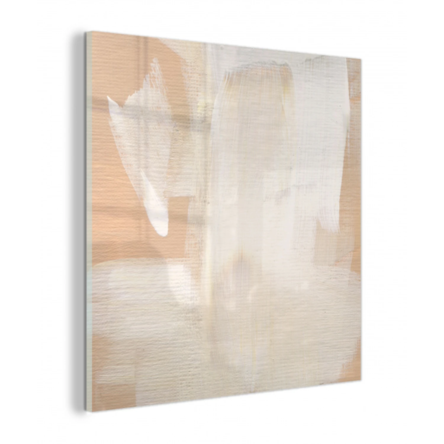 Kunst - Wit - Beige - Modern plexiglas 5mm klein -z3d