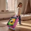 Vuurvoetbal in doelnet vastgelegd Kinderkoffer - Roze klein -sfeer1