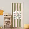 What's the best that could happen - Strepen - Groen - Roze deurposter klein -sfeer4
