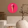 Schepijs - Roze - Hoorntje Wandcirkel kunststof plaat 5mm dik klein -sfeer1