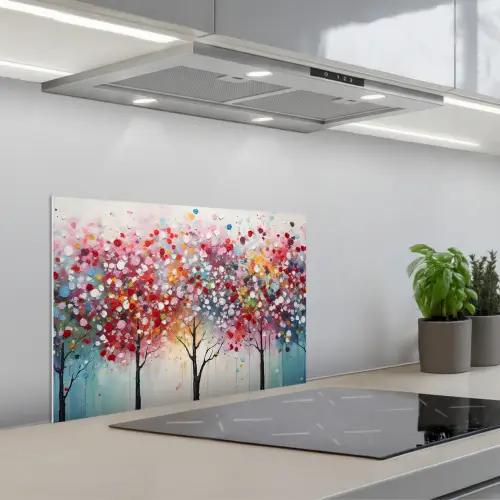 Kunst - Bomen - Natuur - Acryl keuken achterwand spatscherm klein -3d_schuin