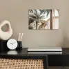 Gebouw - Palmbomen - Beige - Zon poster papier klein -sfeer1