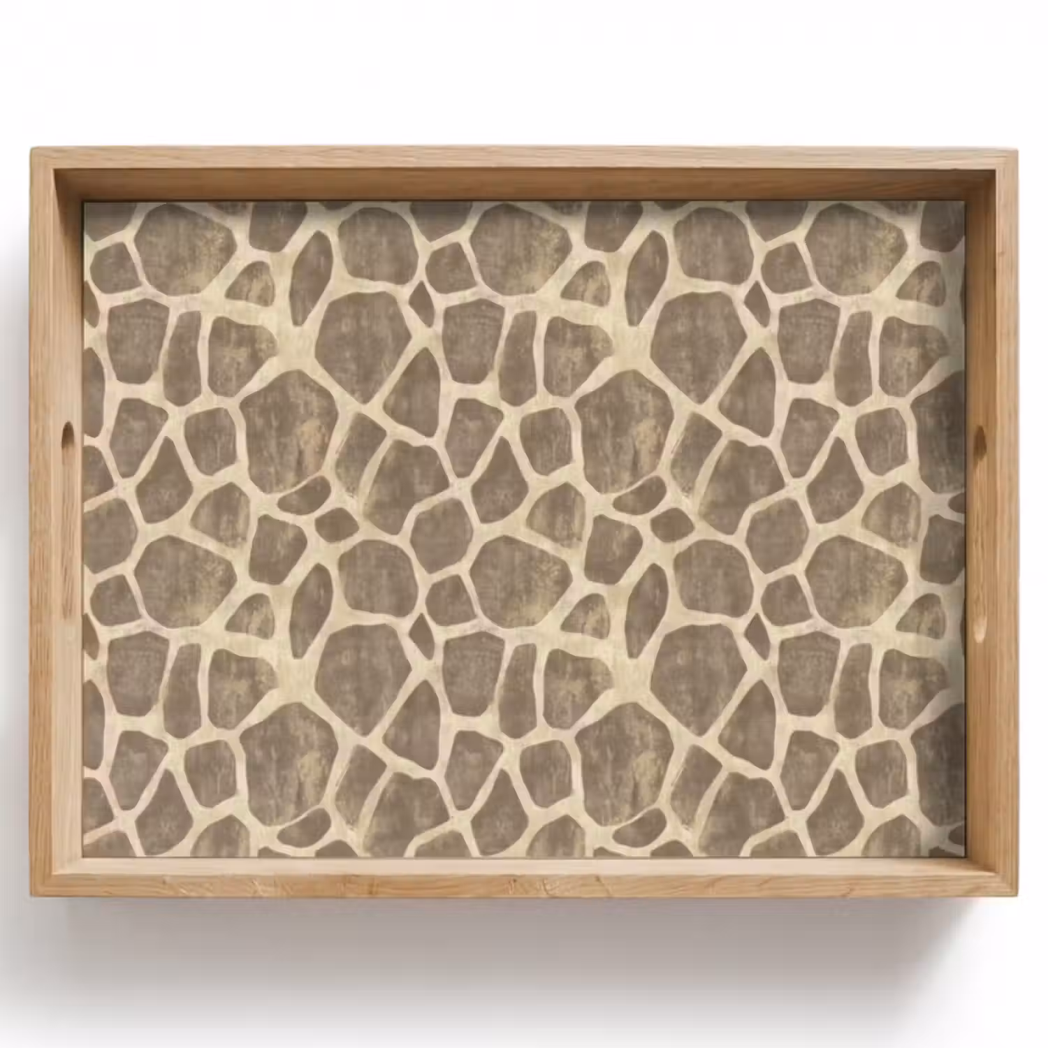 Tablett - Giraffe - Muster - Beige - Braun