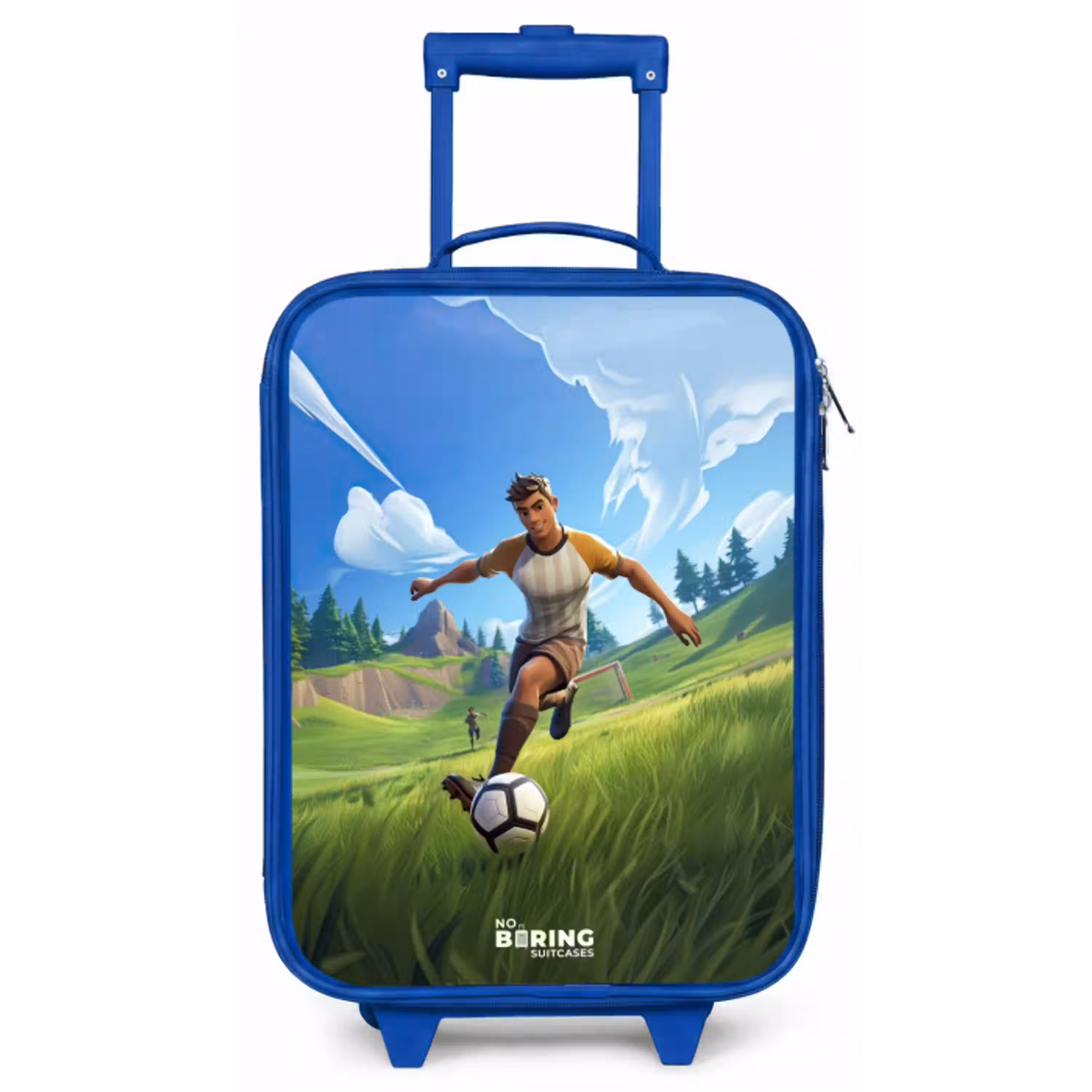 Voetbal - Jongen - Goal - Voetbaltenue Kinderkoffer - Blauw klein -zz3dotto