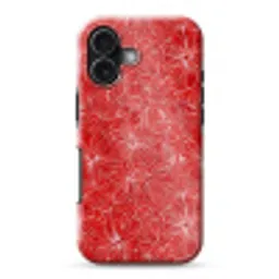 Bloemen - Patroon - Rood Toughcase MagSafe Apple iPhone 17 klein 1017 -3d