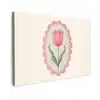 Tulp - Lijst - Ovaal - Illustratie Tuinposter op houten frame 2 cm dik klein -3d