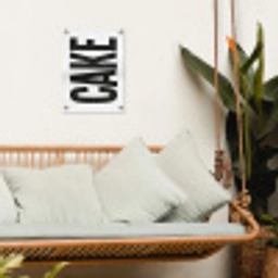 Zwart - Cake - Eten - Decoratie tuinposter los doek klein -sfeer7