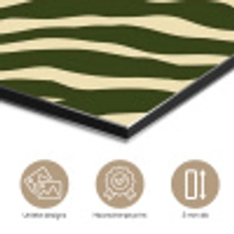 Zebra - Patroon - Groen aluminium wit klein 46 -closeup_NL