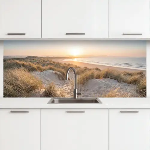 Duinen - Strand - Zee keuken achterwand 2 middel -3d