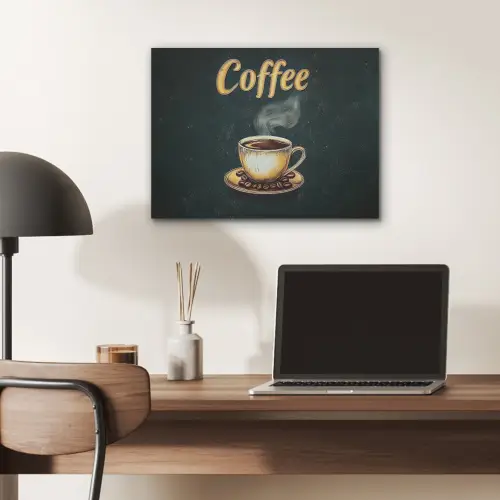 Koffie - Schotel - Koffiebonen - Retro PET vilt klein -sfeer5