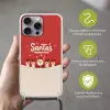 Illustratie - Kerstman - Rendieren - Rood Hoesje iPhone 16 Pro Max met koord klein -sfeer2_NL