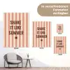 Zomer - Quote - Strepen tuinposter los doek klein -Xsfeer9_DE