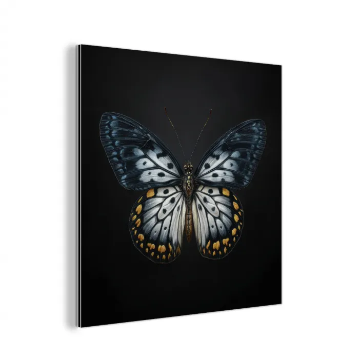 Vlinder - Monochroom - Balans aluminium wit klein -3d