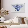 Bij - Modern - Delfts - Blauw Wandkleed katoen klein -sfeer1
