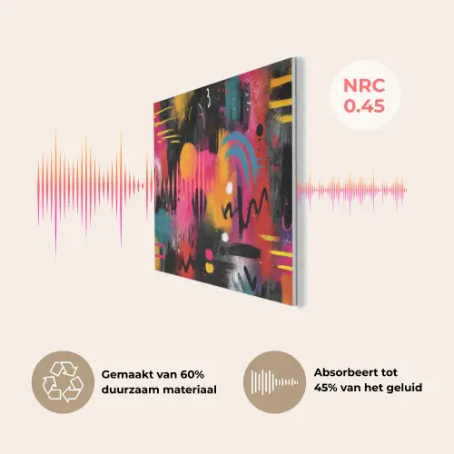 Kleurvlakken - Vormen - Kleurrijk - Abstract PET vilt klein -USP_NL