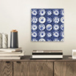 Borden - Floraal - Blauw aluminium wit klein 46 -sfeer1